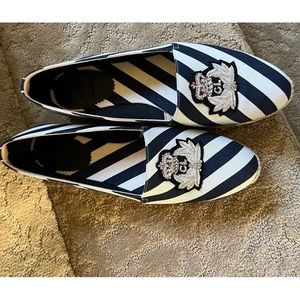 Brand New Christian Louboutin Galia Canvas Espadrilles. Detailed CL crest, Sz 40